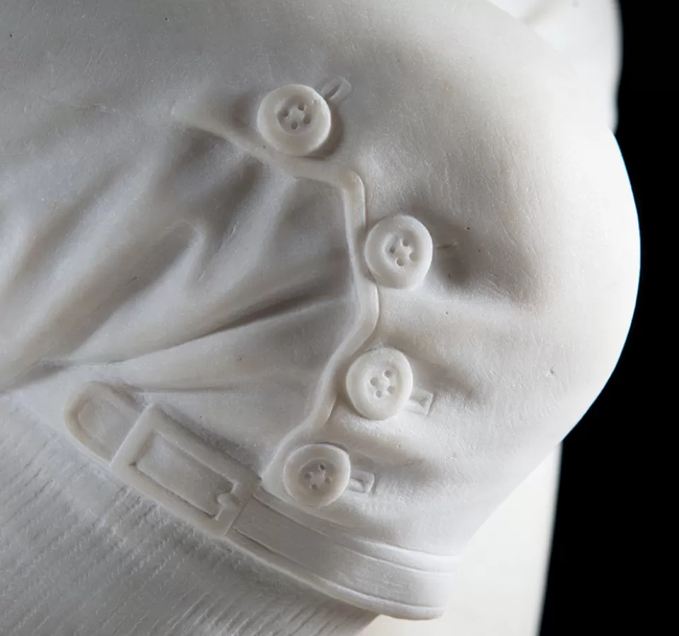 Detail of pants from the Robert Fulton statue in the National Statuary Hall Collection.