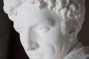 Detail of face and collar from the Robert Fulton statue in the National Statuary Hall Collection.