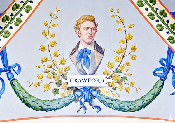 Thomas Crawford portrait in the U.S. Capitol's Cox Corridors.