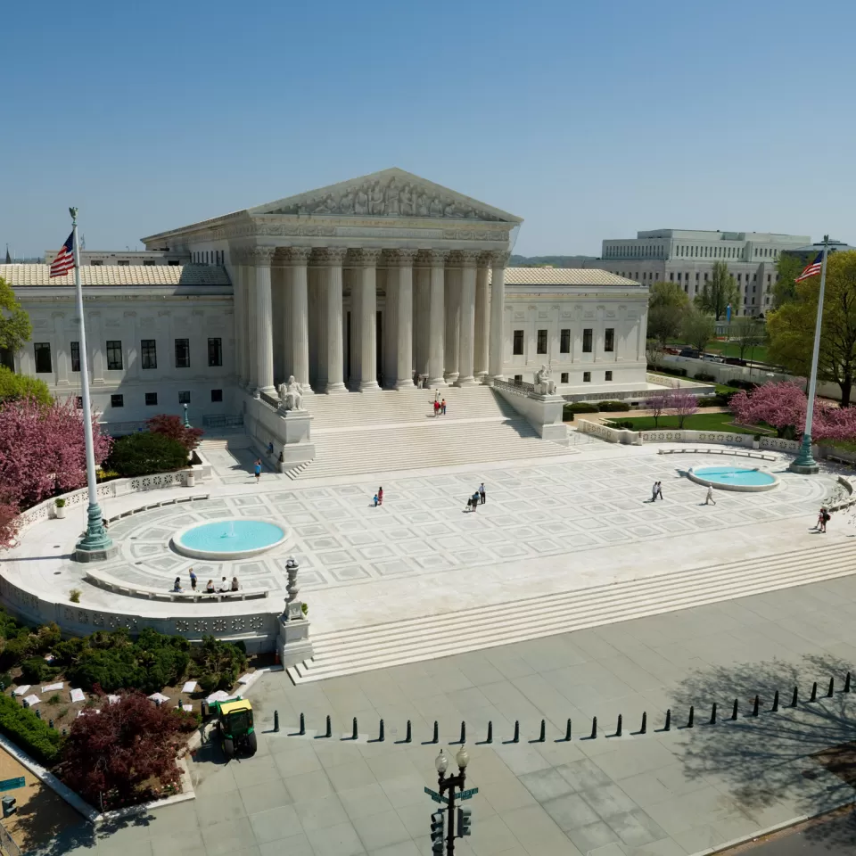View of the Supreme Court Building in Washington, D.C.