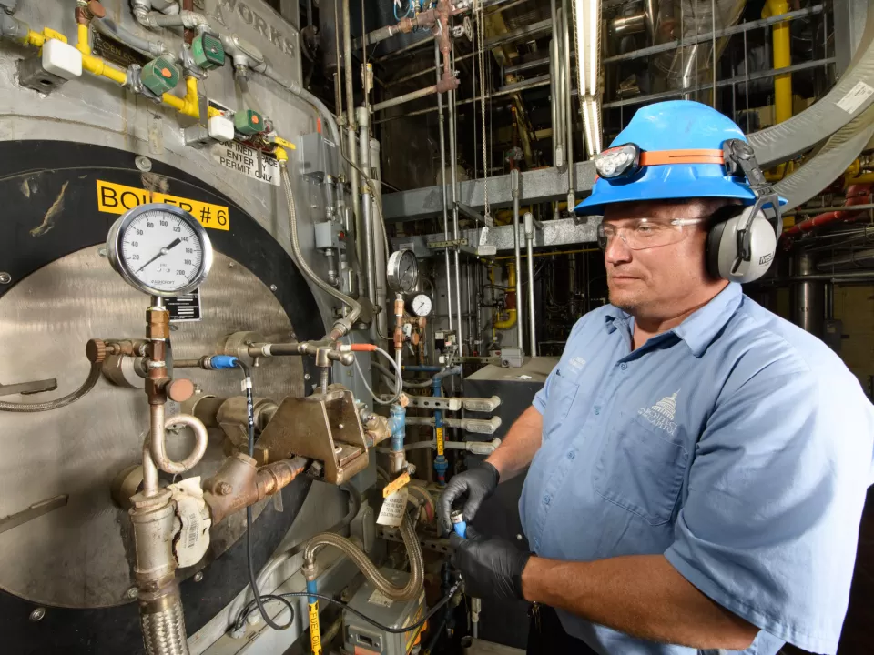 Darrin Weedon, AOC Instrumentation Controls Technician at the Capitol Power Plant.